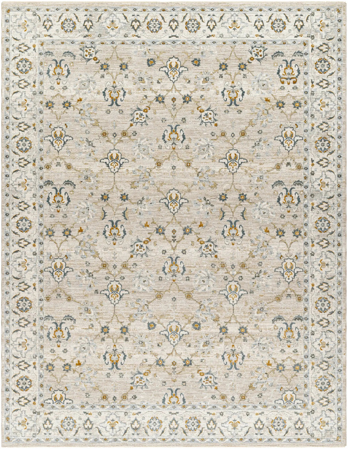 Amaru Cream & Sage Textured Rug with Fringes, photo 7 of 16