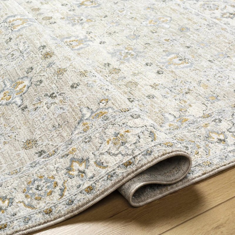 Amaru Cream & Sage Textured Rug with Fringes by Boutique Rugs
