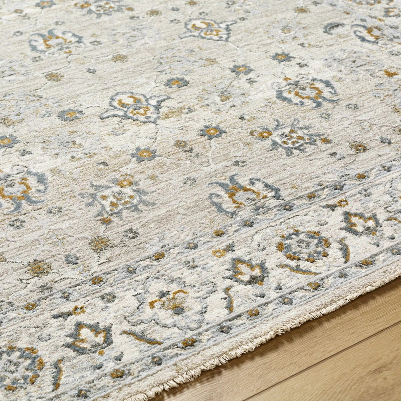 Amaru Cream & Sage Textured Rug with Fringes by Boutique Rugs