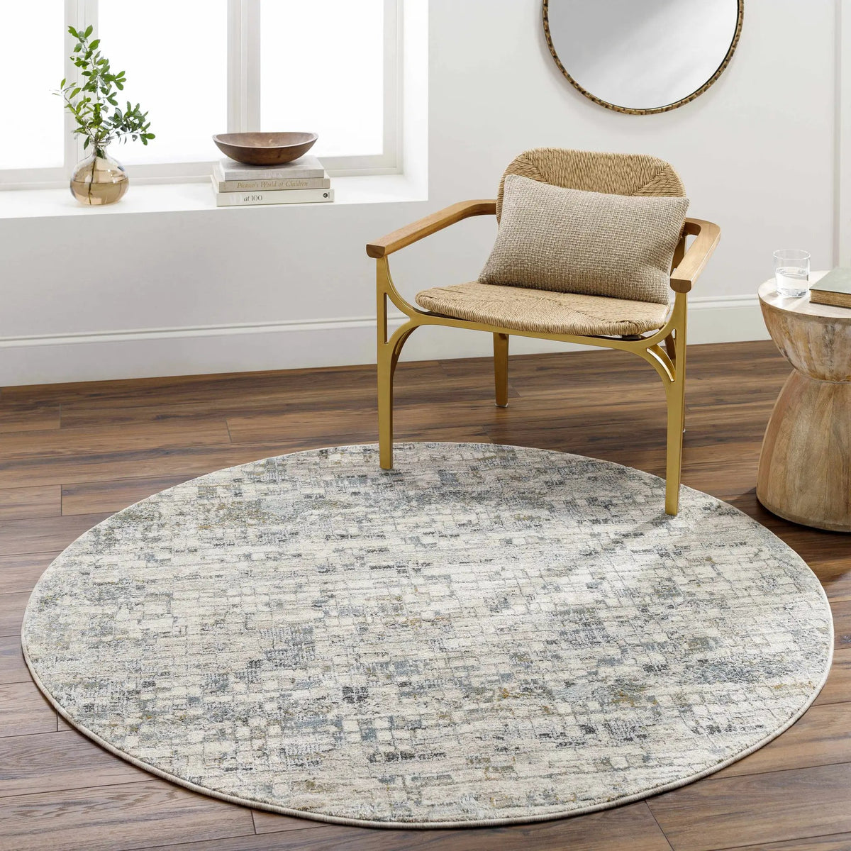 Chaka Textured Rug with Fringes, installed in a room 4