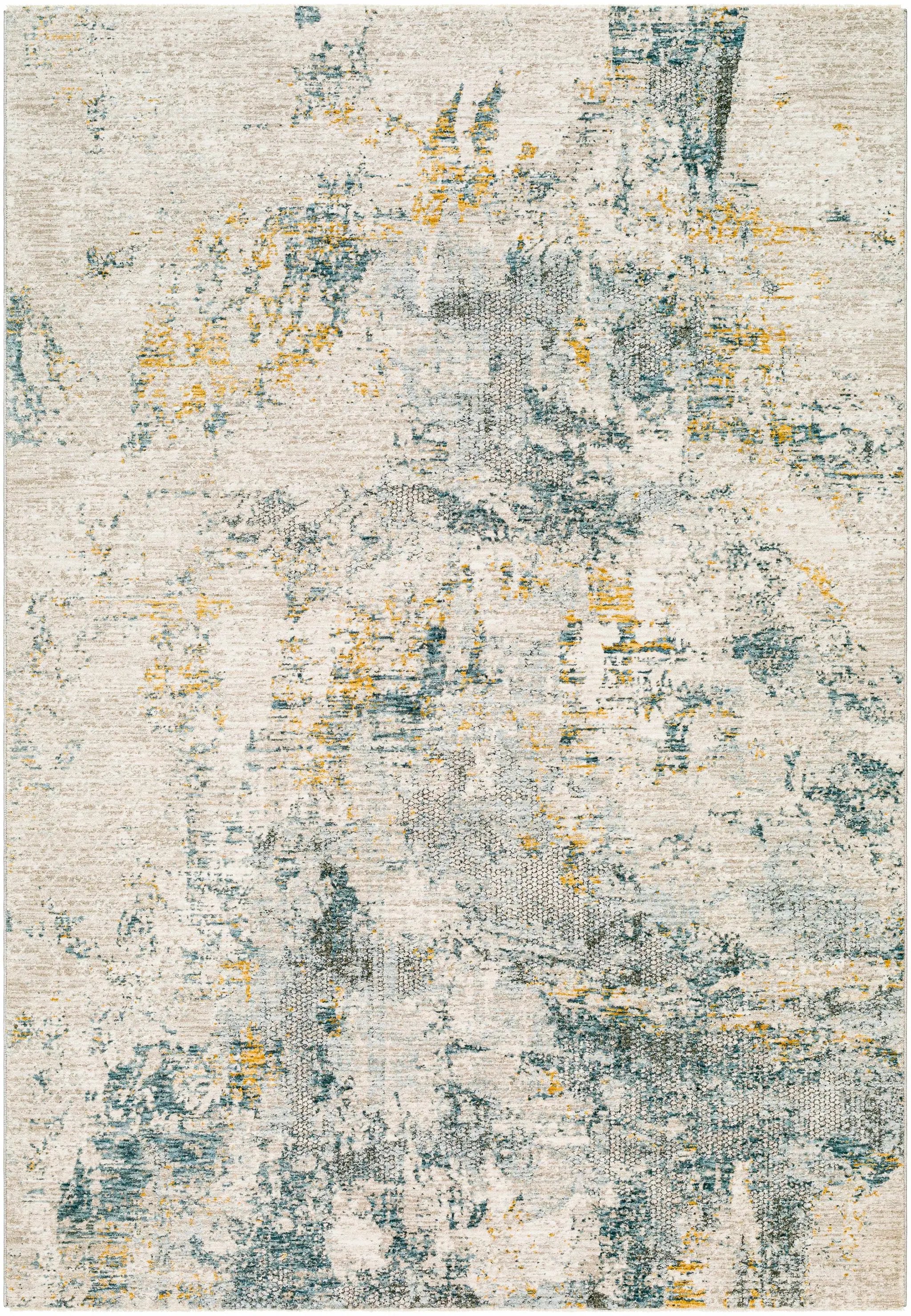 Chaya Textured Abstract Rug with Fringes by Boutique Rugs