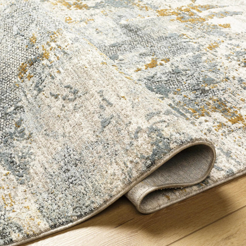 Chaya Textured Abstract Rug with Fringes by Boutique Rugs