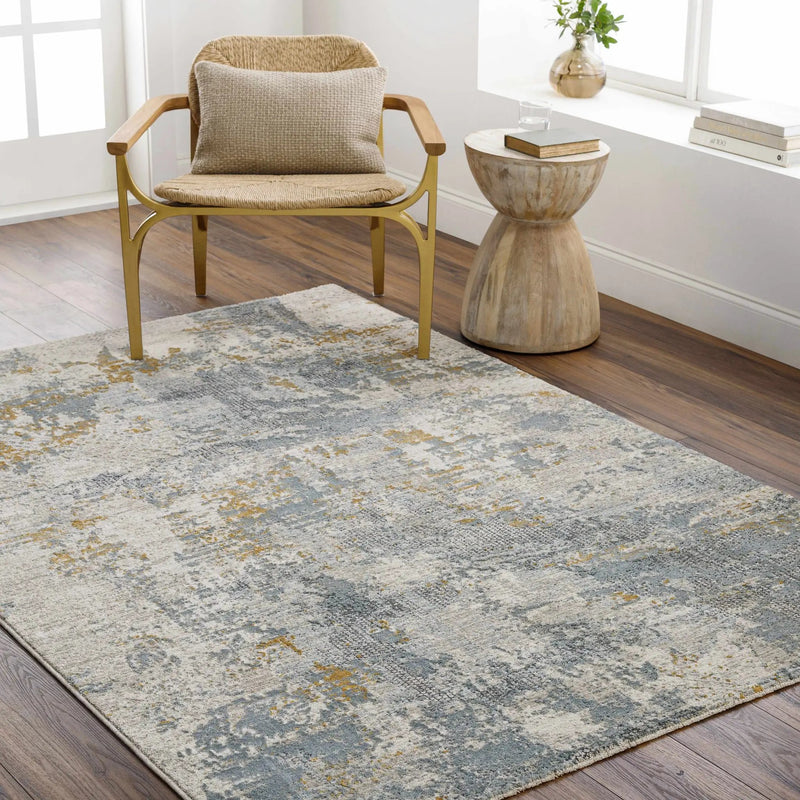 Chaya Textured Abstract Rug with Fringes by Boutique Rugs