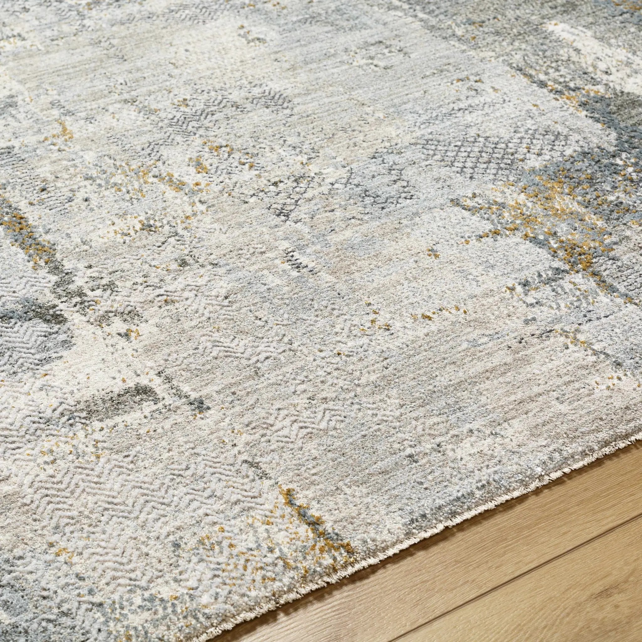 Elina Textured Abstract Rug with Fringes by Boutique Rugs