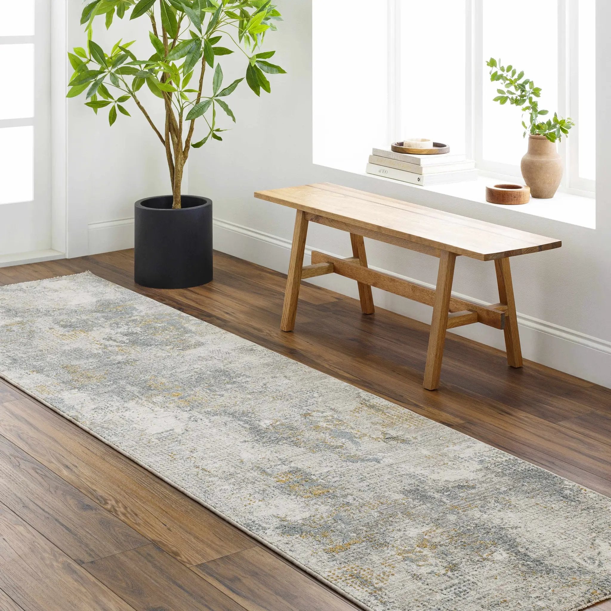 Haydn Rock Pattern Rug with Fringes by Boutique Rugs