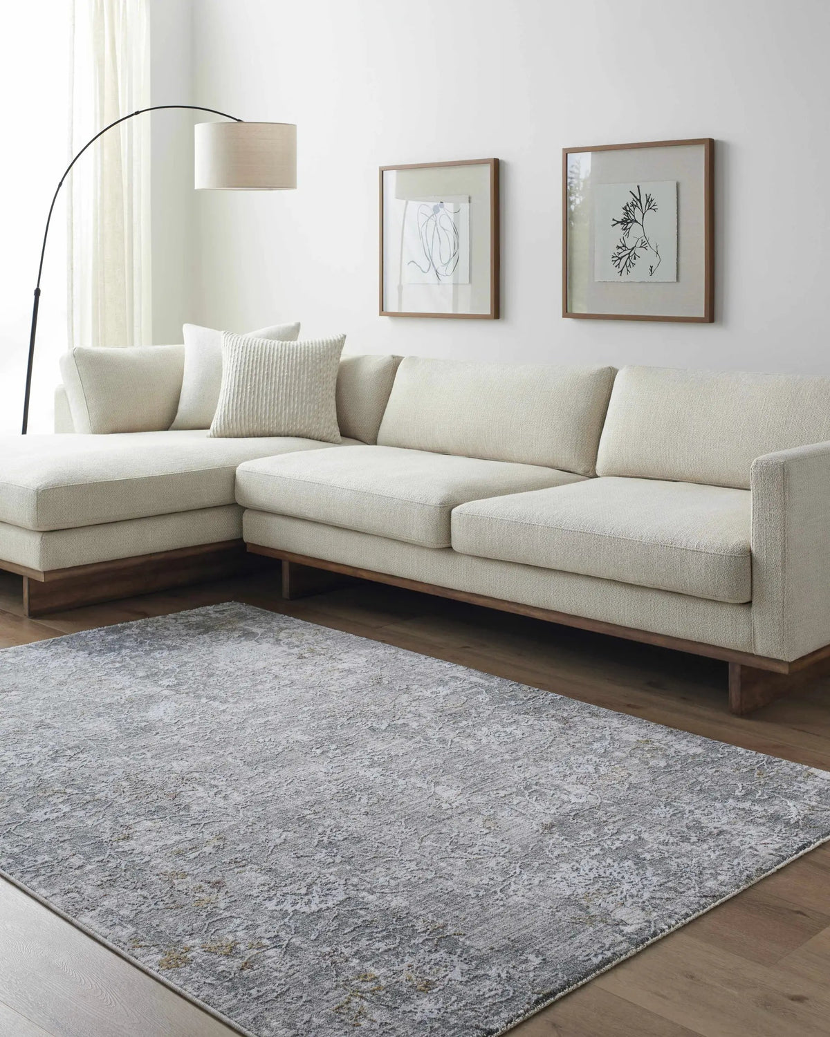 Ifama Textured Rug with Fringes, installed in a room