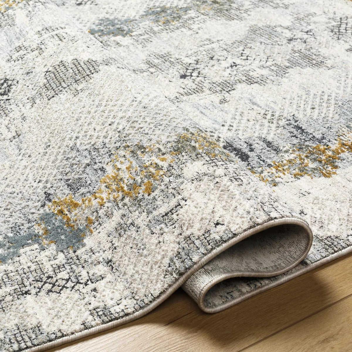 Lalo Textured Rug with Fringes, detail