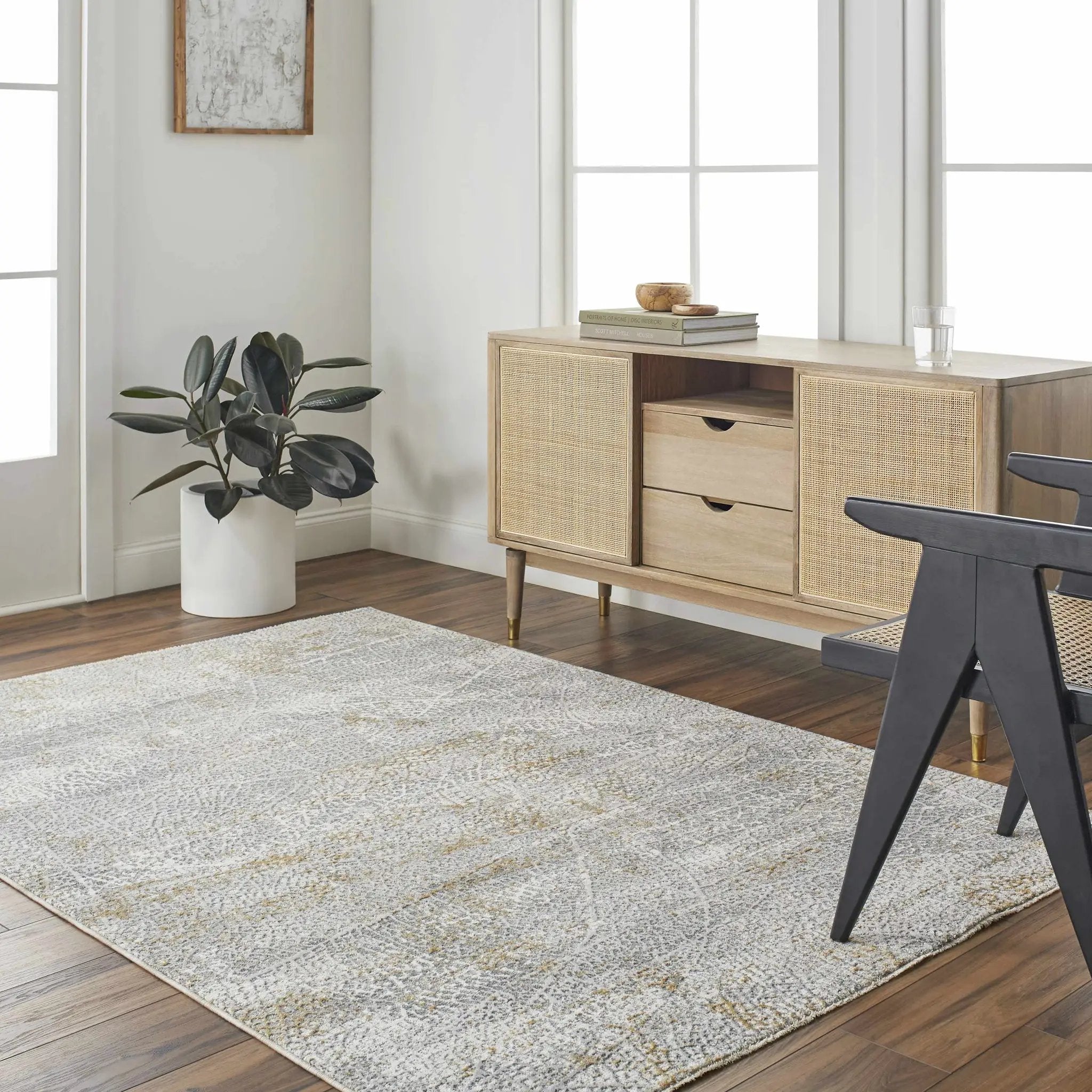 Mila Textured Rug with Fringes by Boutique Rugs
