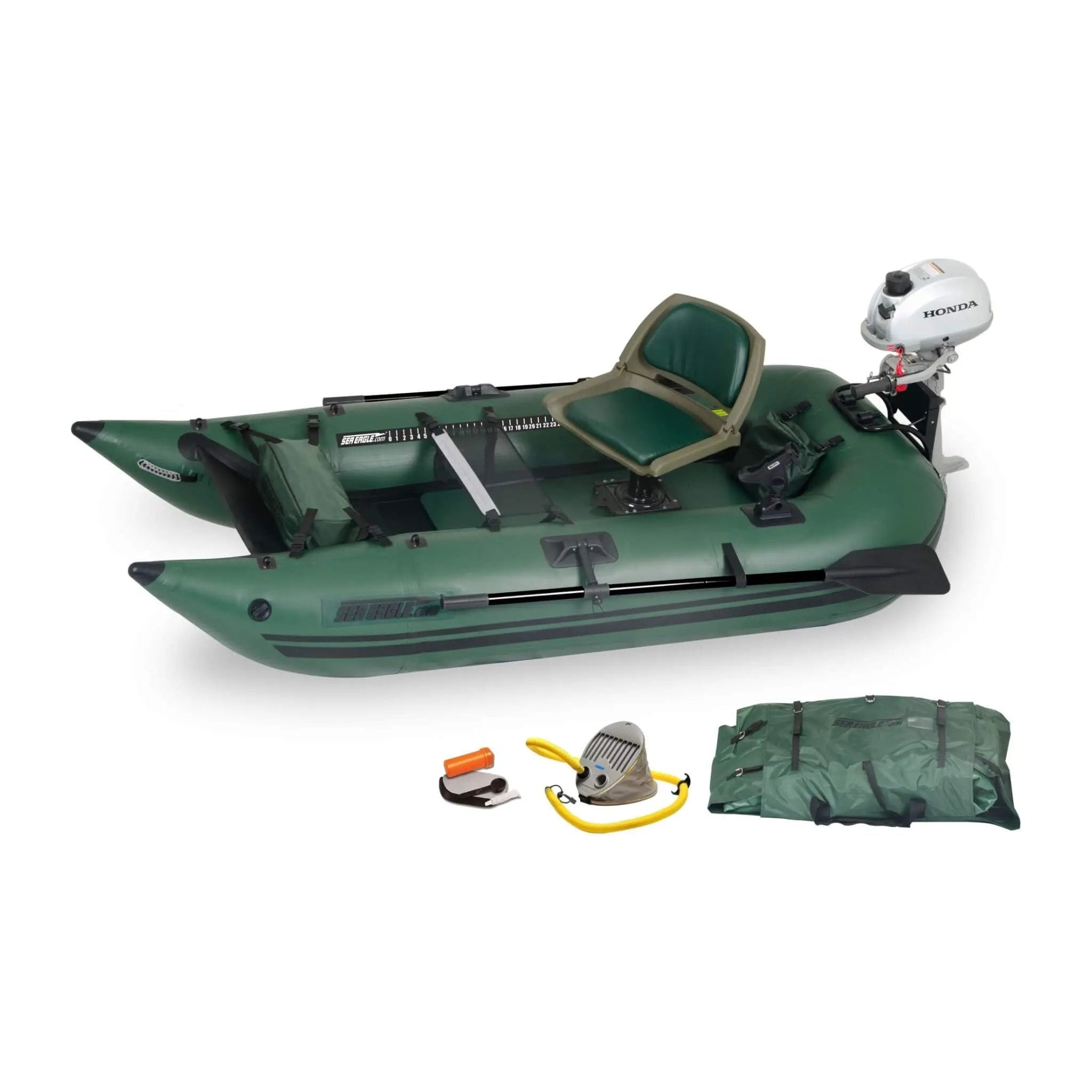 Sea Eagle 1-Person Frameless Pontoon Inflatable Fishing Boat, 9FT [285FPBK] (SAK93163) by SAKSBY WHOLESALE