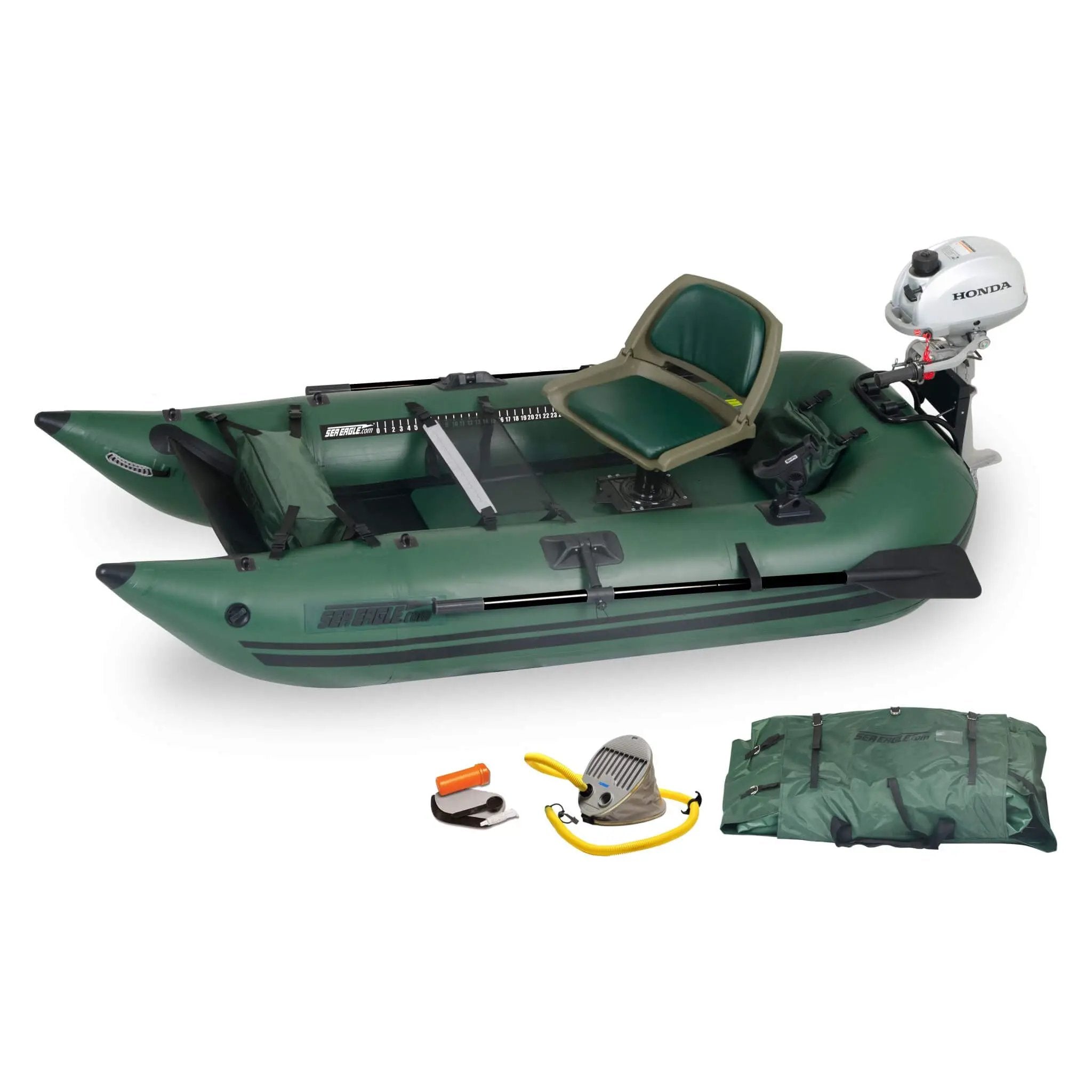 Sea Eagle 1-Person Frameless Pontoon Inflatable Fishing Boat, 9FT [285FPBK] (SAK93163) by SAKSBY WHOLESALE