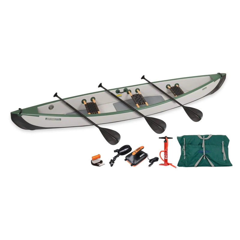 Sea Eagle 3-People TC16 High Pressure All Drop Stitch Inflatable Travel Canoe, 16FT [TC16K] (SAK43086) by SAKSBY WHOLESALE