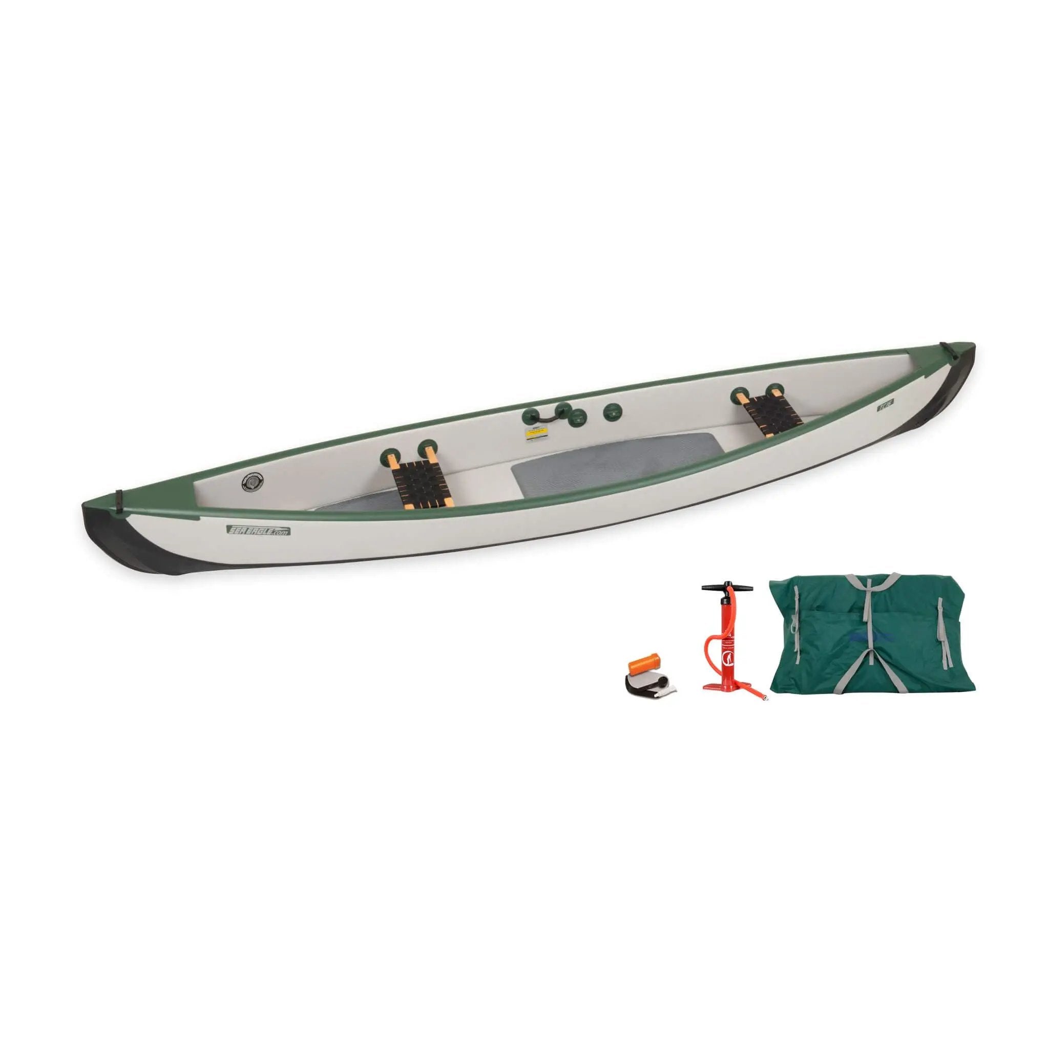 Sea Eagle 3-People TC16 High Pressure All Drop Stitch Inflatable Travel Canoe, 16FT [TC16K] (SAK43086) by SAKSBY WHOLESALE
