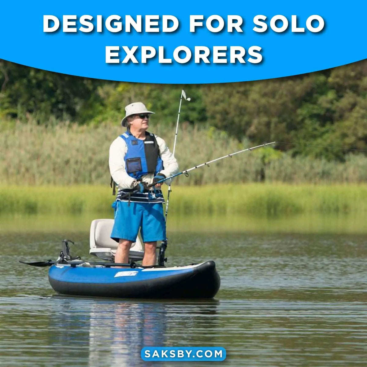 Sea Eagle 300X Explorer 1-Person Inflatable Kayak With Adjustable Footrest [300XK] (SAK18457) by SAKSBY WHOLESALE