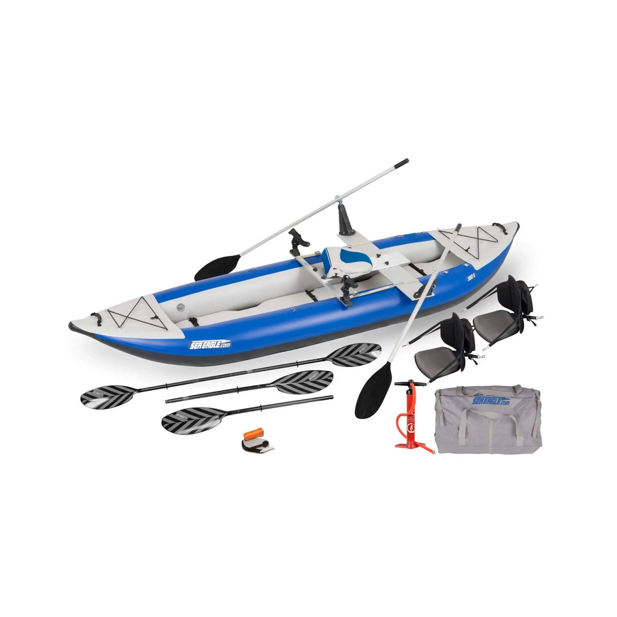 Sea Eagle 380X Explorer 3-Person Inflatable Kayak With Large Removable Rear Center Skeg [380XK] (SAK97562) by SAKSBY WHOLESALE