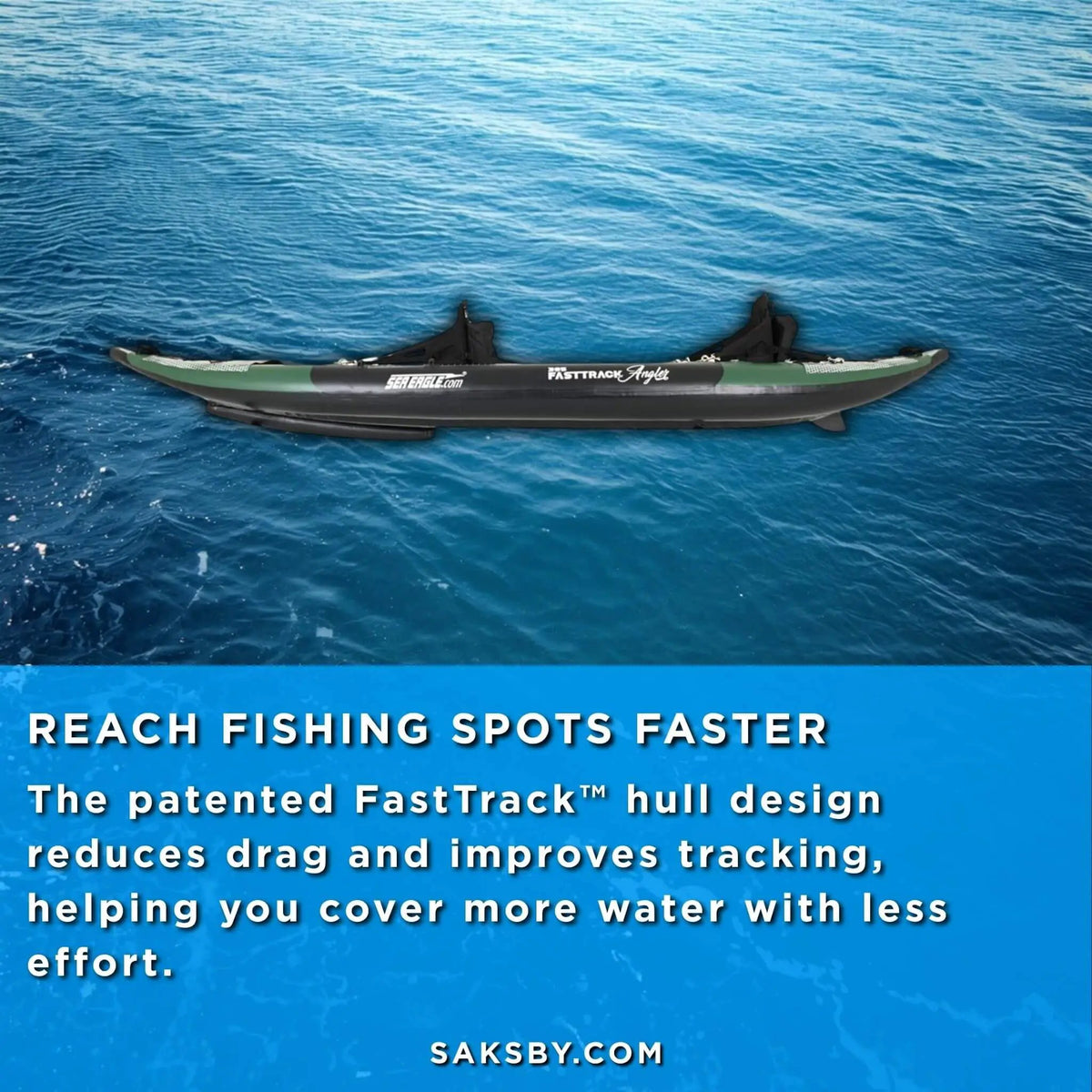 Sea Eagle 385FTA FastTrack 12FT 2- Persons Angler Inflatable Hunter Green Fishing Kayak [385FTAK] (SAK80139) by SAKSBY WHOLESALE