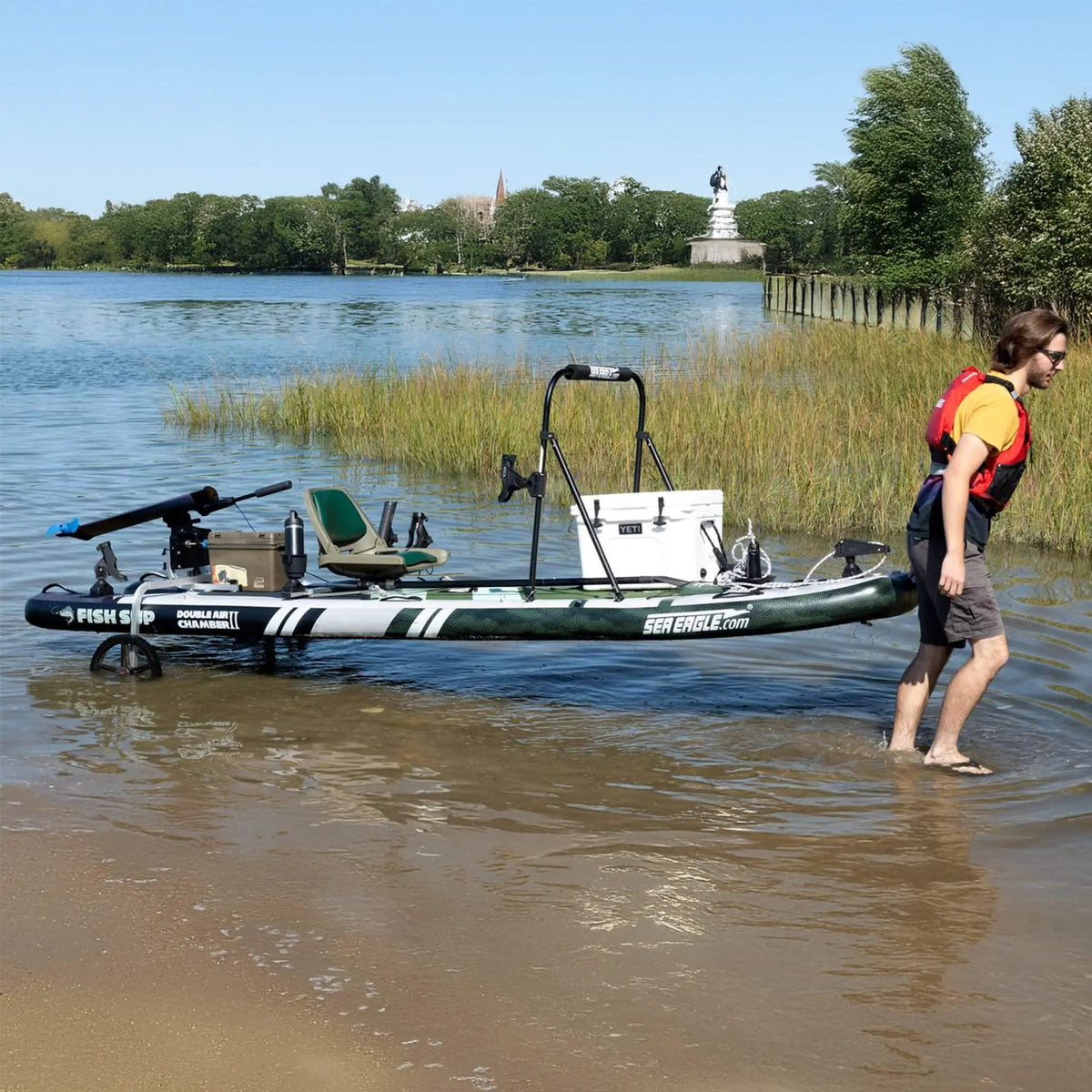 Sea Eagle FS1210 FishSUP 1-Person Inflatable Fishing Stand-Up Paddleboard [FS1210K] (SAK79218) by SAKSBY WHOLESALE