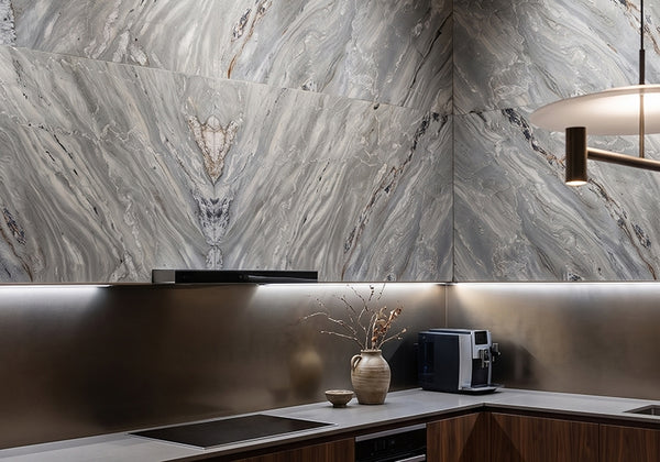 Sea Wave Leather Marble Slab Random room scene