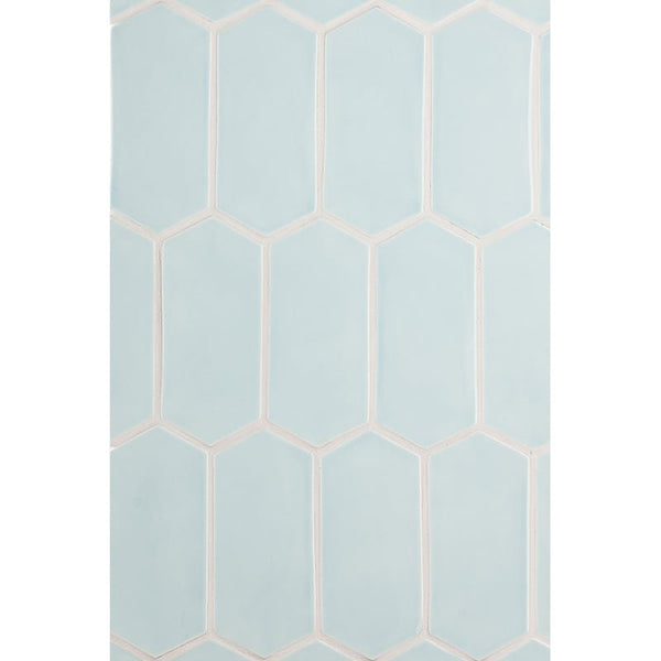 Seafoam Glossy Picket Ceramic Tiles 3x6