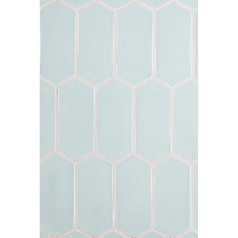 Seafoam Glossy Picket Ceramic Tiles 3x6 Ceramic Glossy 6x6 Tiles