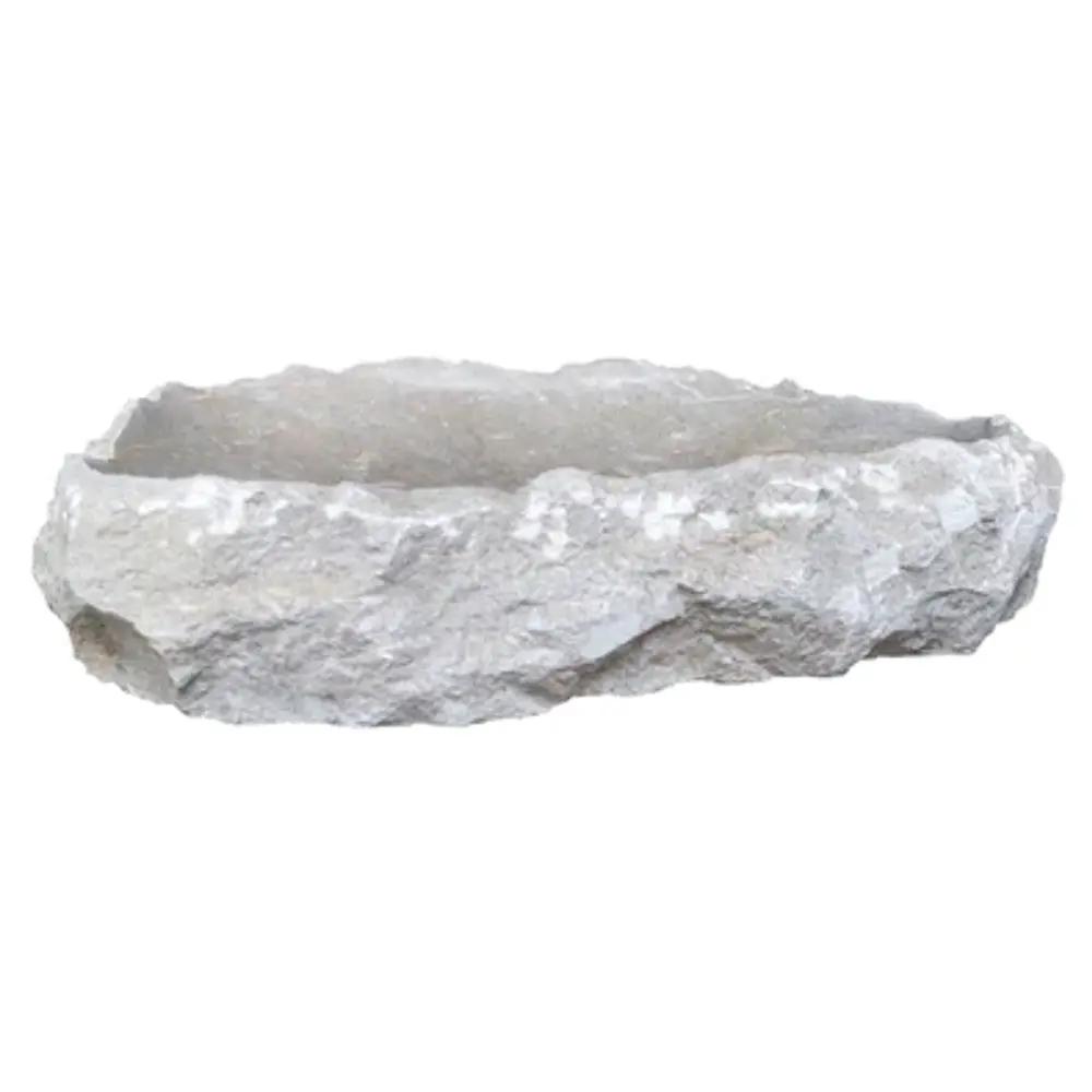 Seagrass Fossil Limestone Natural Stone Vessel Sink - Polished 18x22 by GobekDesign