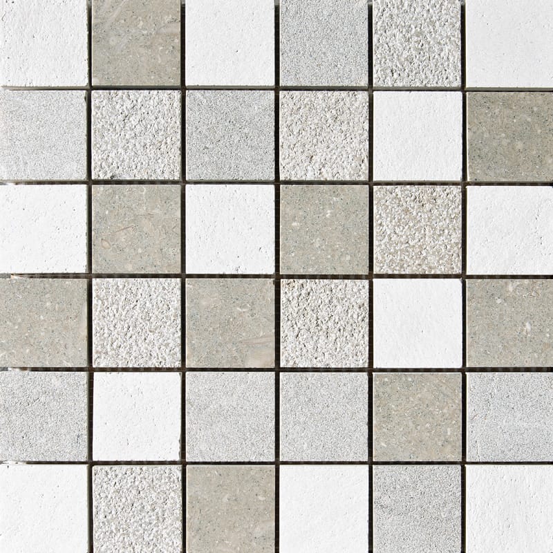 Seagrass&Amp;Paris Textured 2x2 Limestone Mosaics 12x12 Limestone Textured 12x12 Mosaics