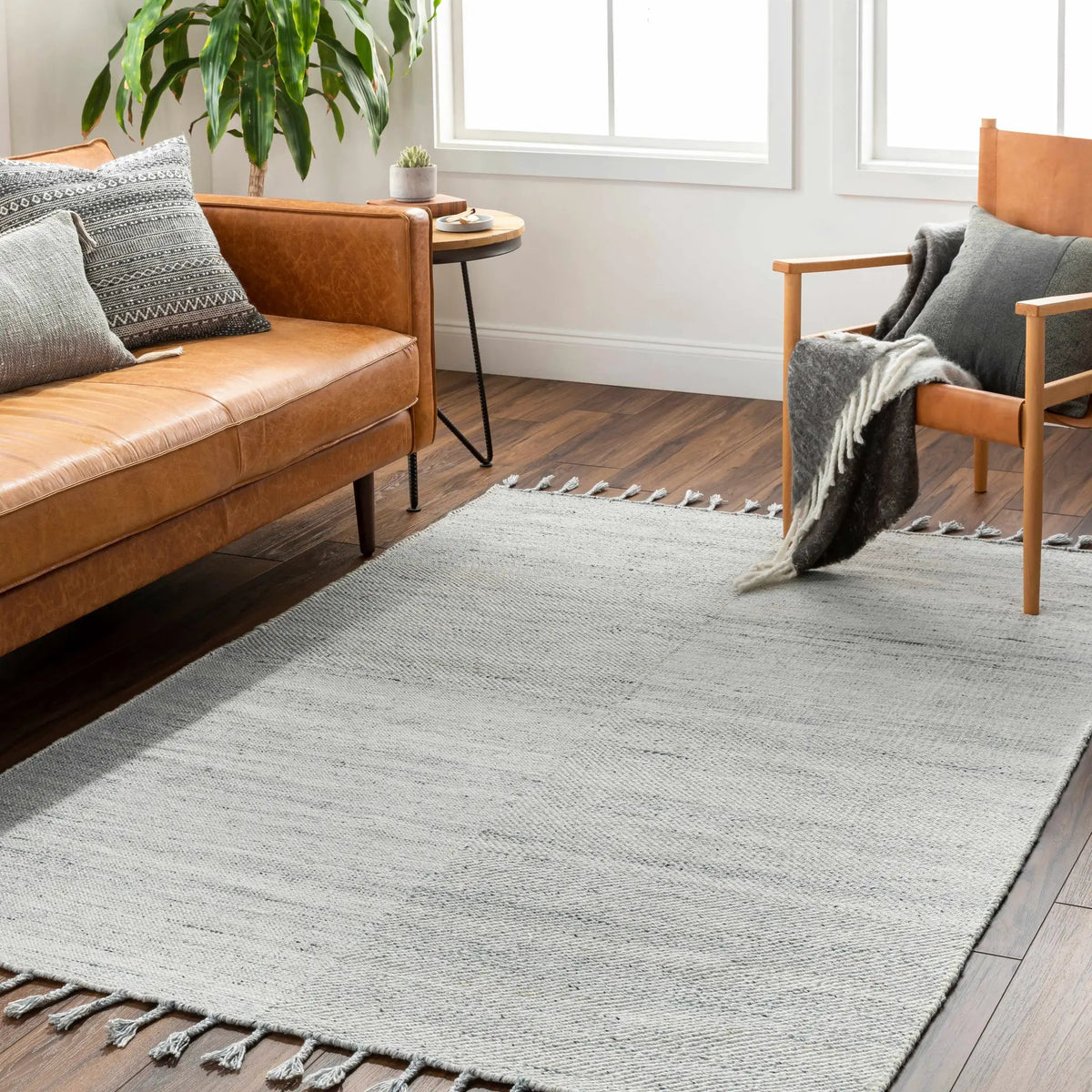 Anaya Beige & Blue Area Rug - Clearance, installed in a room