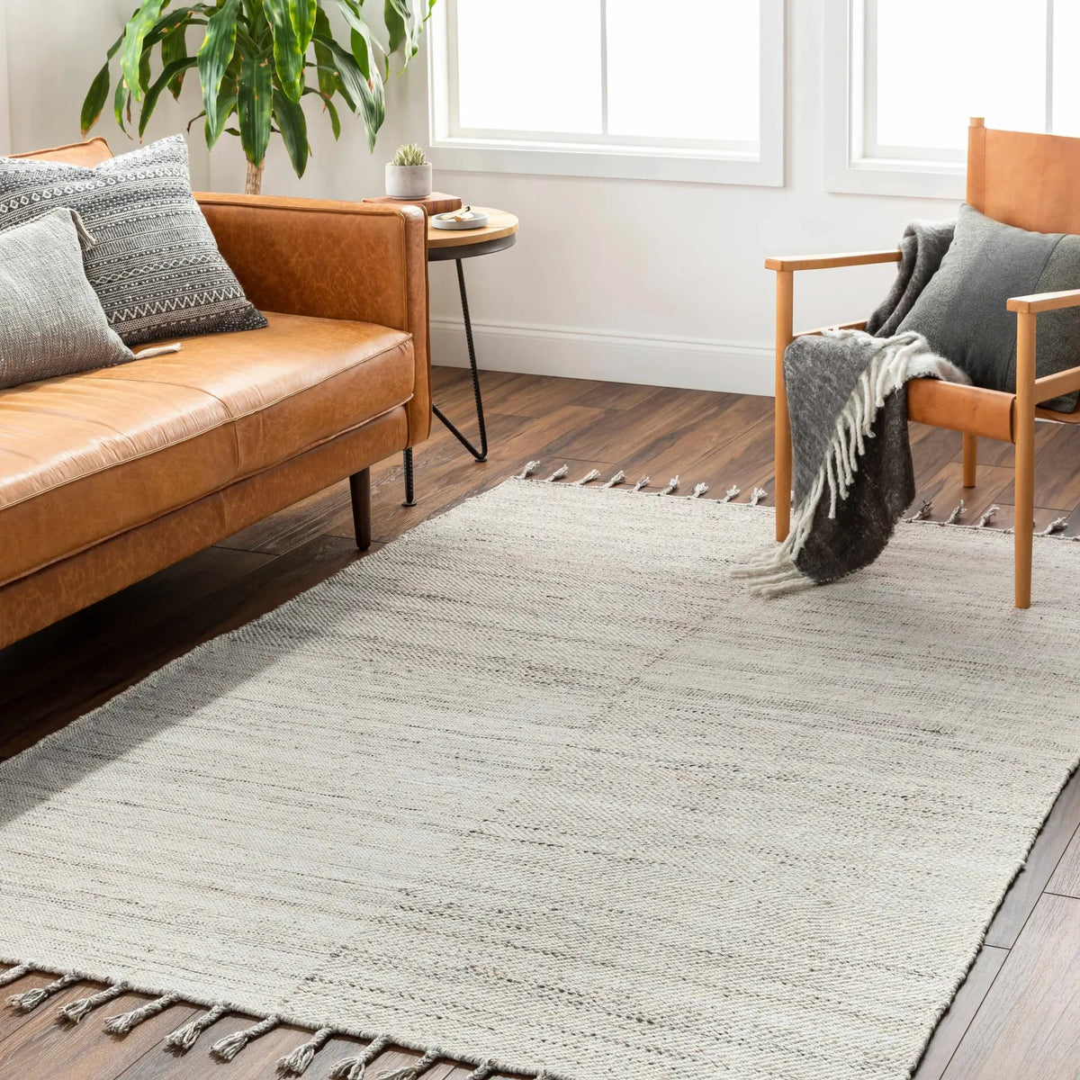 Anaya Cream Area Rug - Clearance, installed in a room