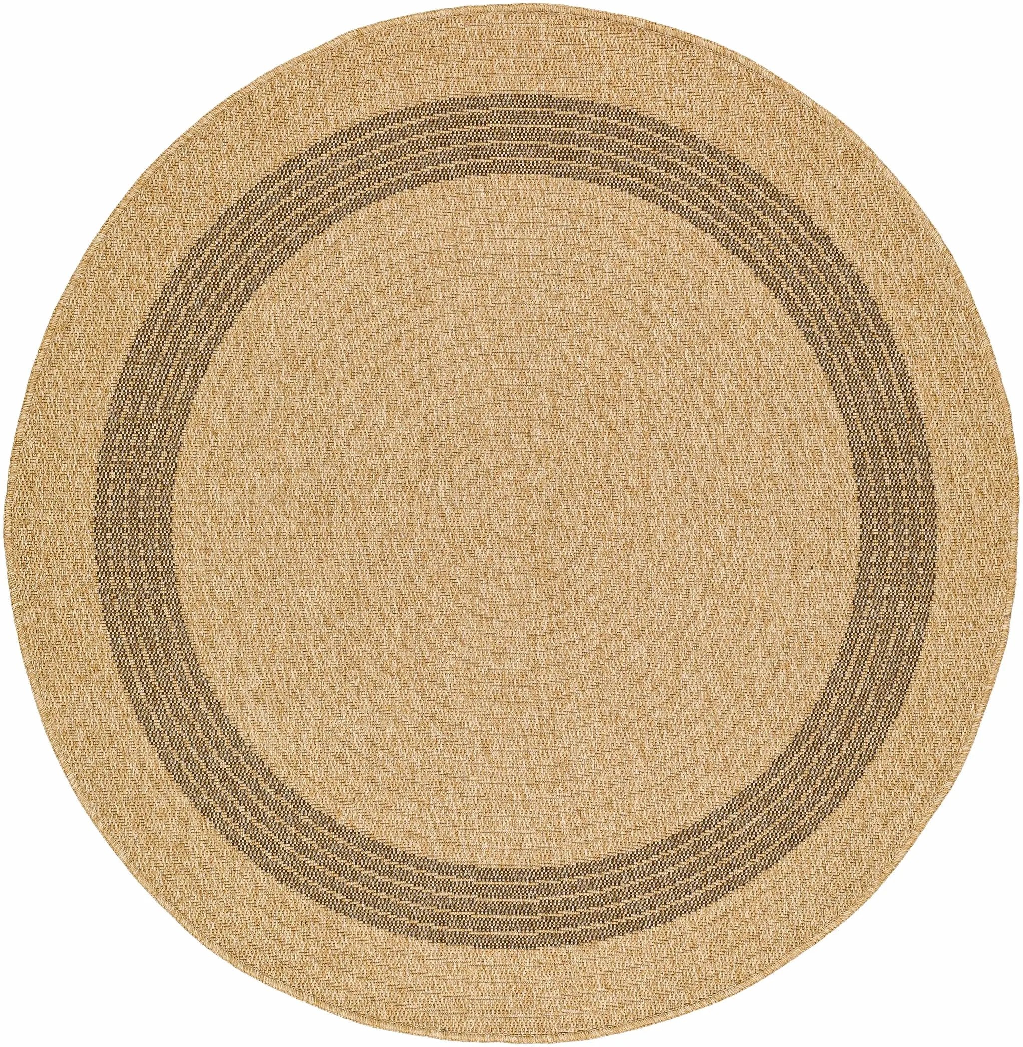 Andie Bordered Faux Jute Outdoor Rug - Clearance by Boutique Rugs