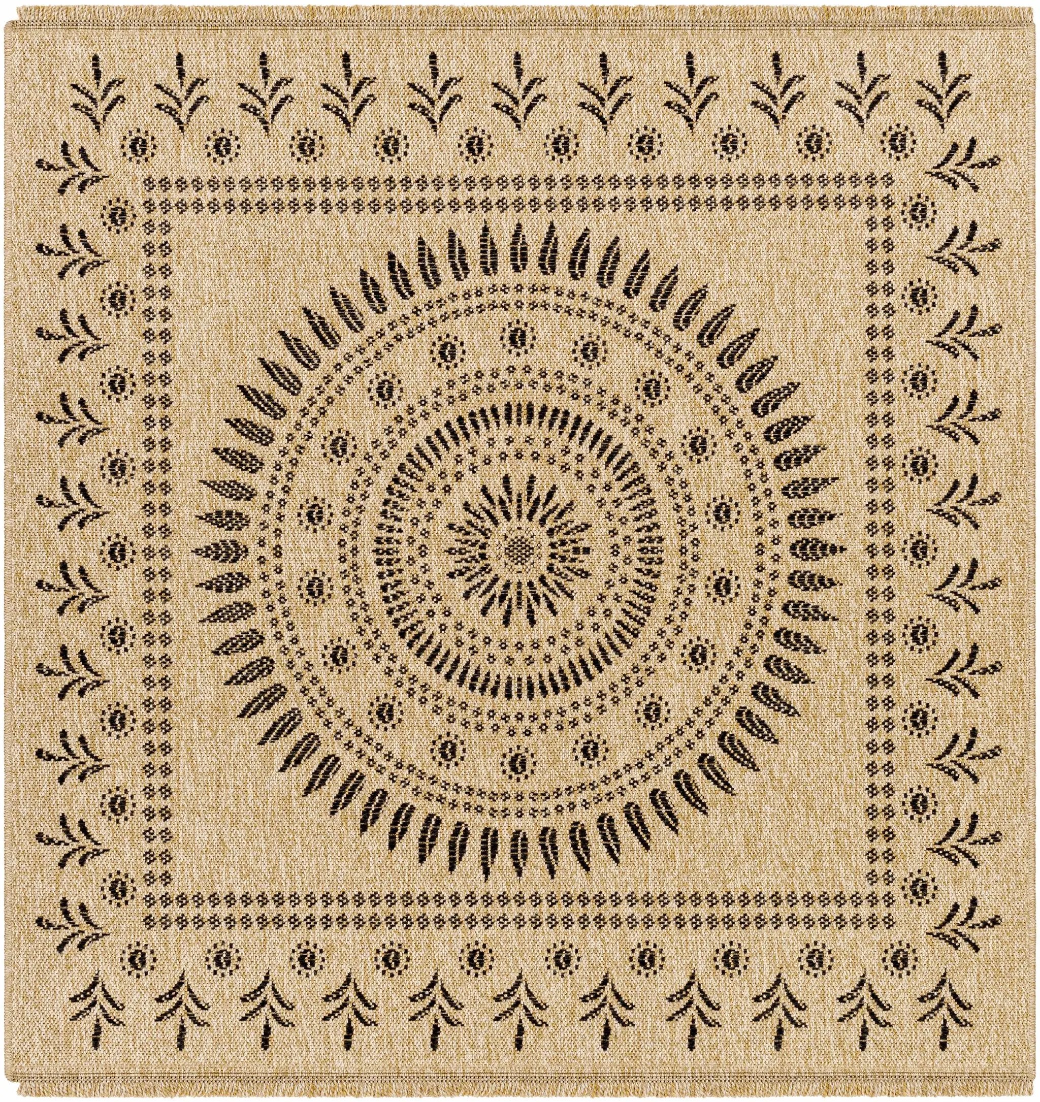 Beata Round Faux Jute Outdoor Rug - Clearance by Boutique Rugs