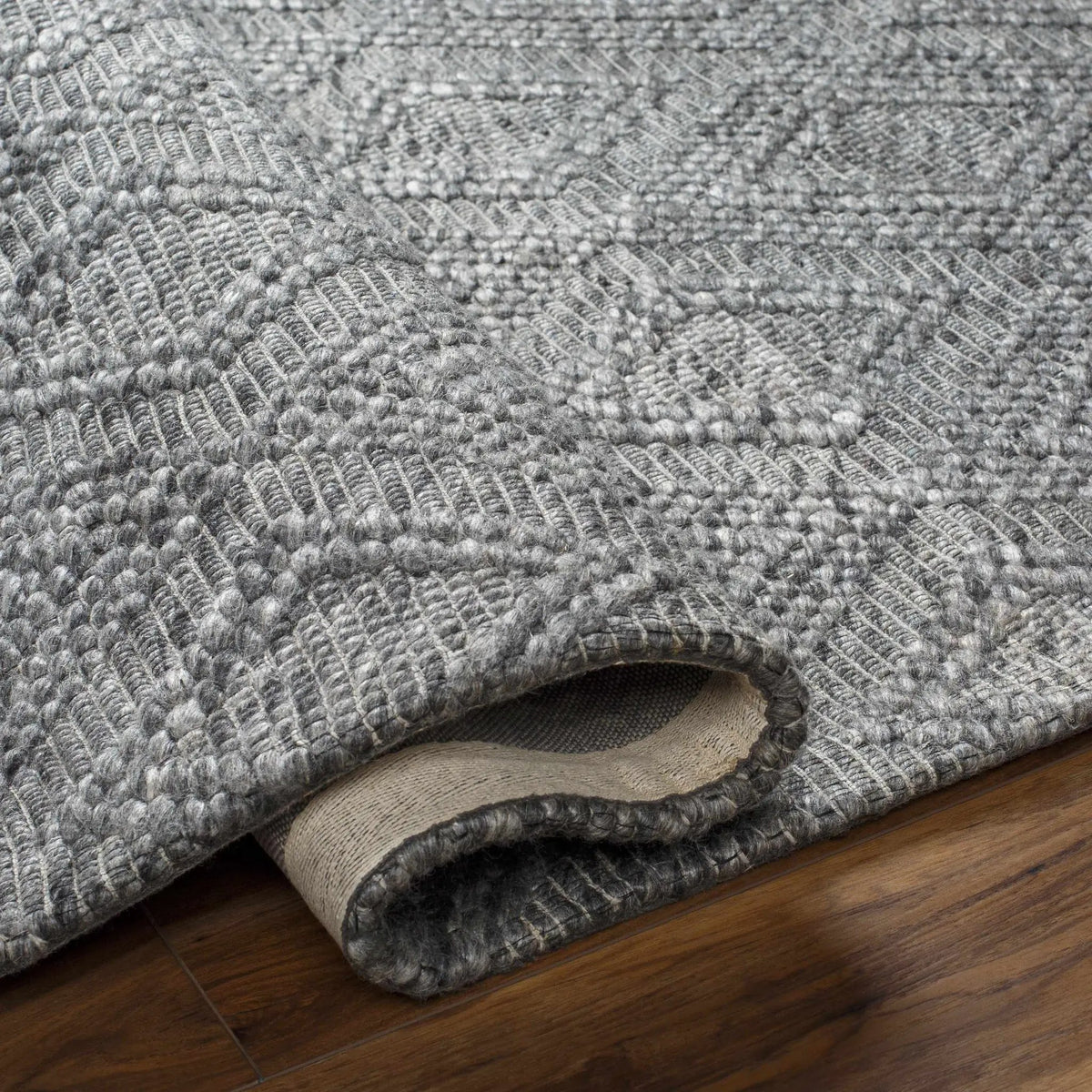 Kasib Dark Gray Hand Woven Area Rug - Clearance, photo 5 of 6