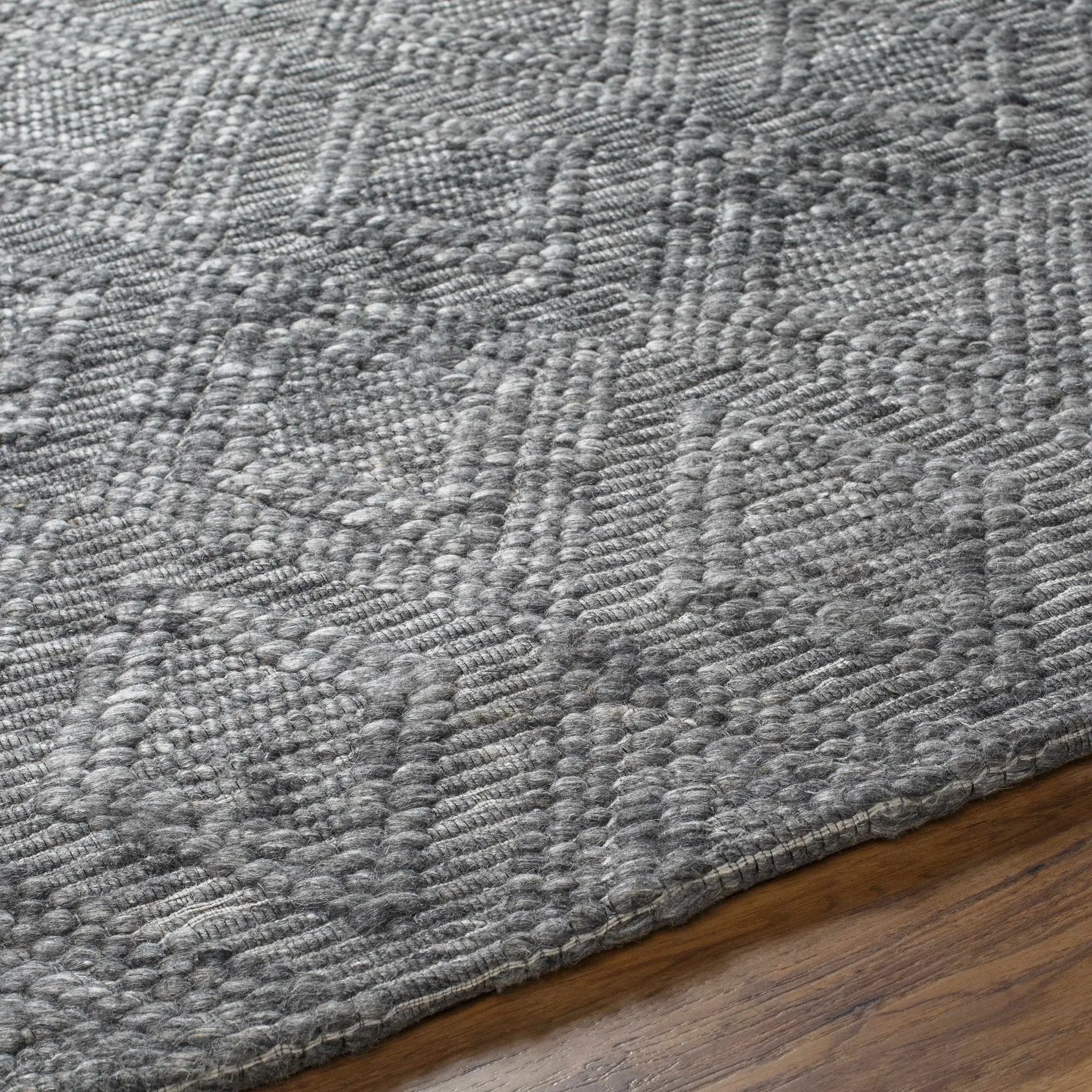 Kasib Dark Gray Hand Woven Area Rug - Clearance by Boutique Rugs