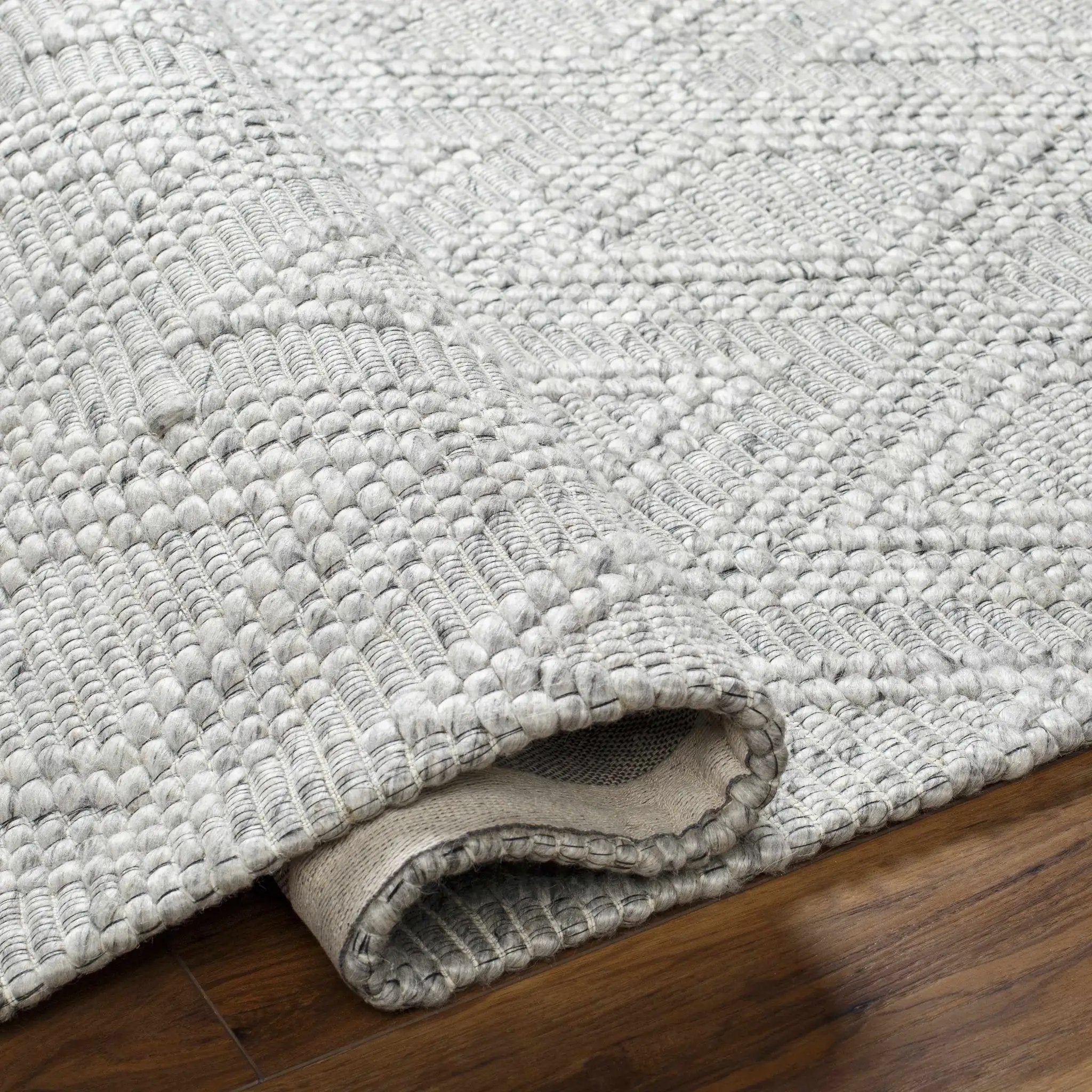 Kasib Gray Hand Woven Area Rug - Clearance by Boutique Rugs