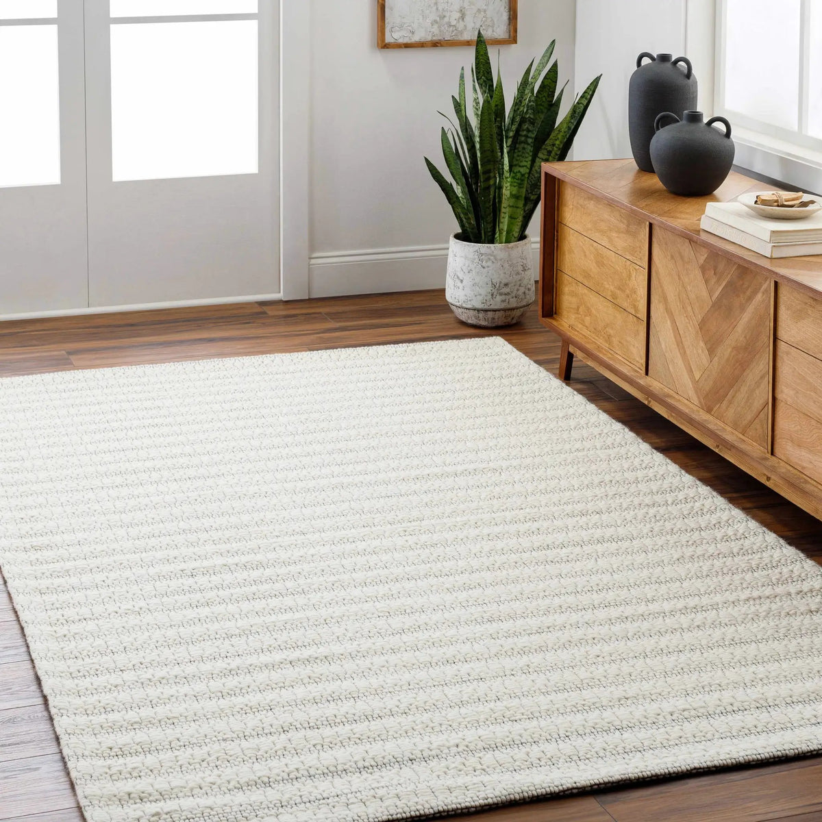 Laleh Cream Area Rug - Clearance, installed in a room