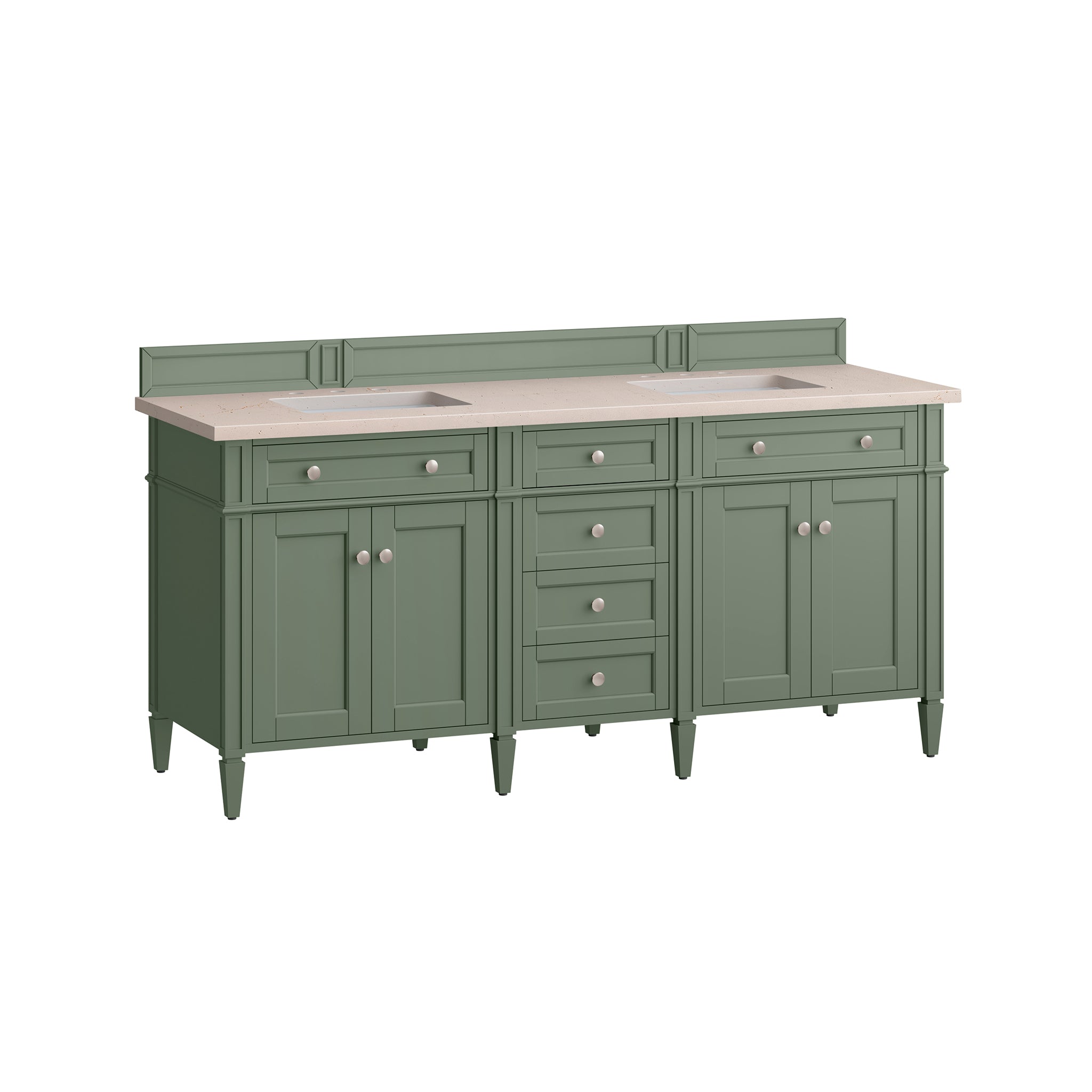 James Martin Brittany 72" Double Bathroom Vanity, Smokey Celadon, view 23
