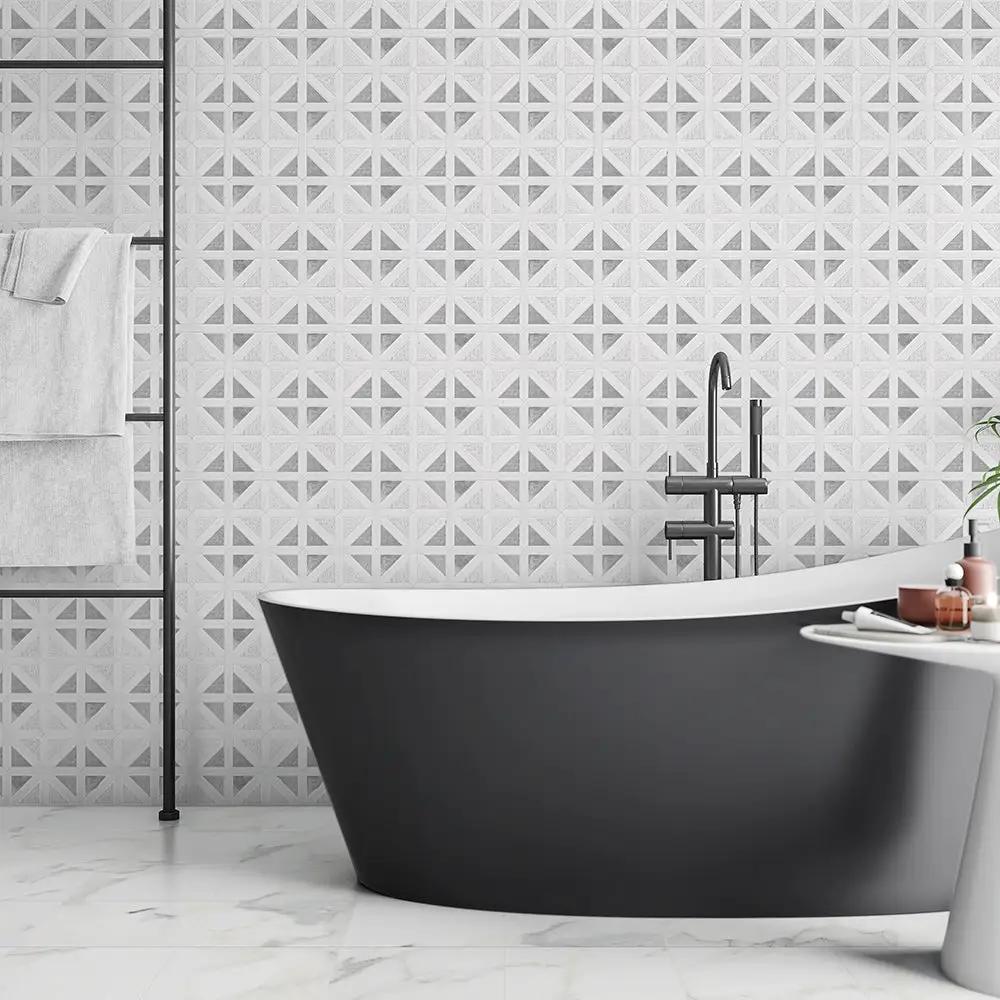 Serenity Honed Marble Tiles 18x18 room scene