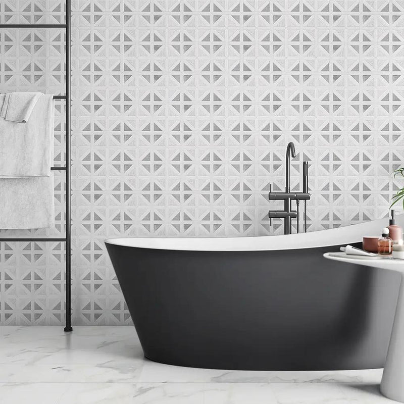 Serenity Honed Marble Tiles 18x18 room scene