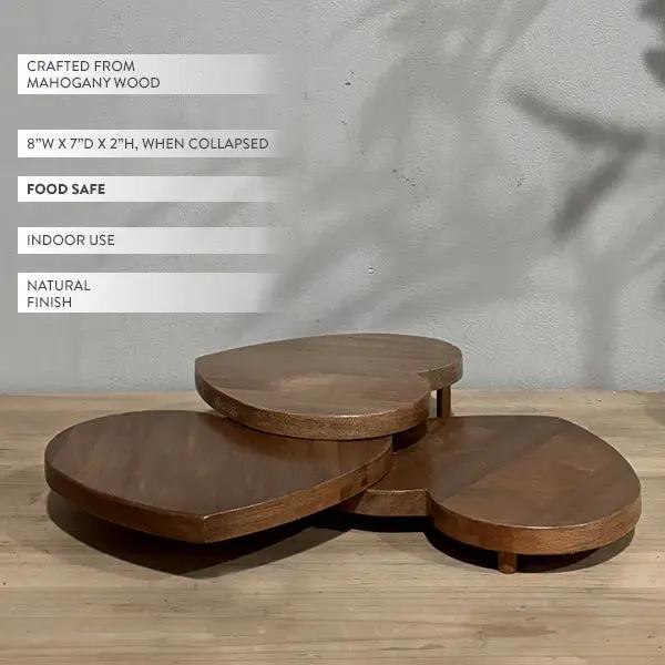Collapsible Triple Heart Serving Board by Decor Steals