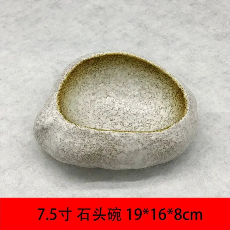 Serving Bowl - Stone Ceramic Large by House Of Avana