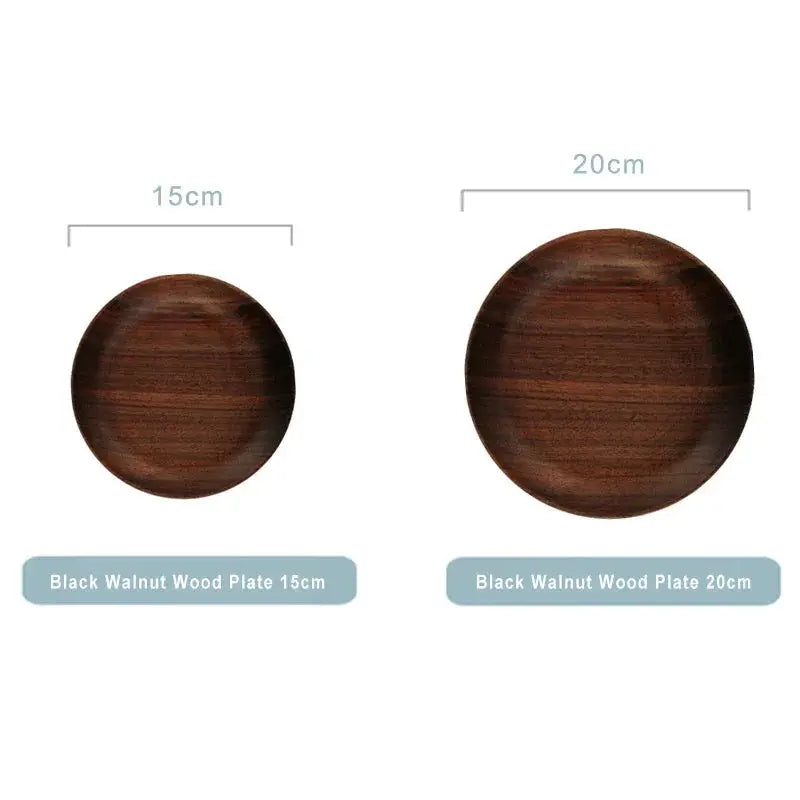 Serving Plate - Wooden Black Walnut 15cm by House Of Avana