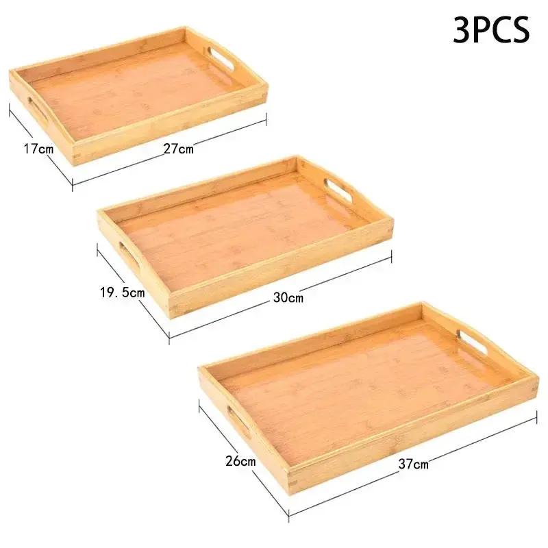 Serving Tray - Bamboo Wooden Rectangular by House Of Avana