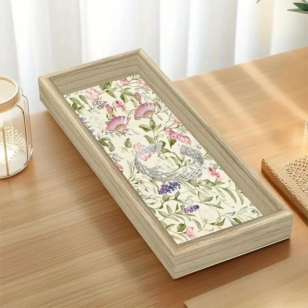 Serving Tray - Decorative Glass Golden by House Of Avana
