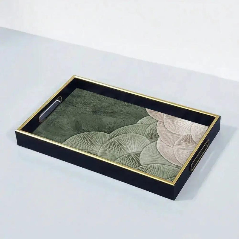 Serving Tray - Heat Resistant Ceramic Green by House Of Avana
