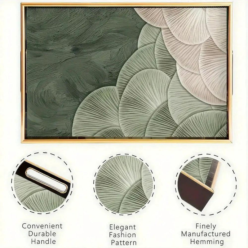 Serving Tray - Heat Resistant Ceramic Green by House Of Avana