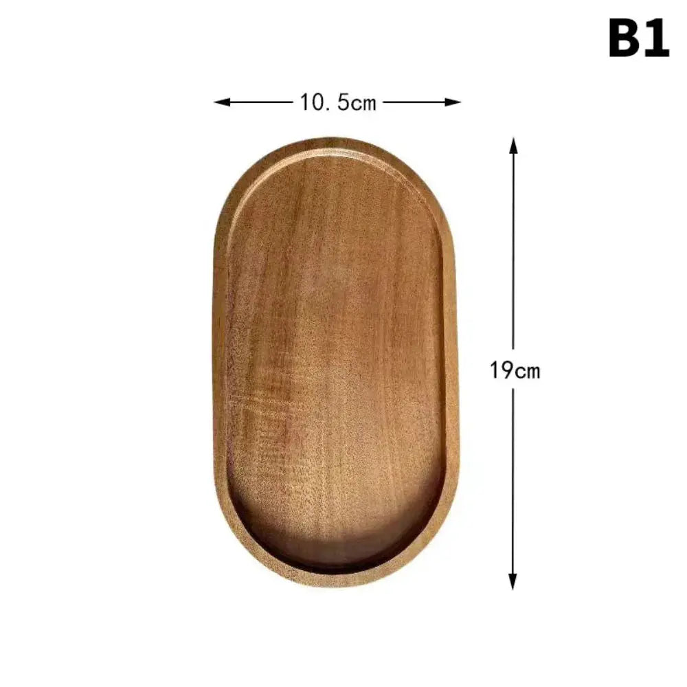 Serving Tray - Natural Wooden Oval by House Of Avana