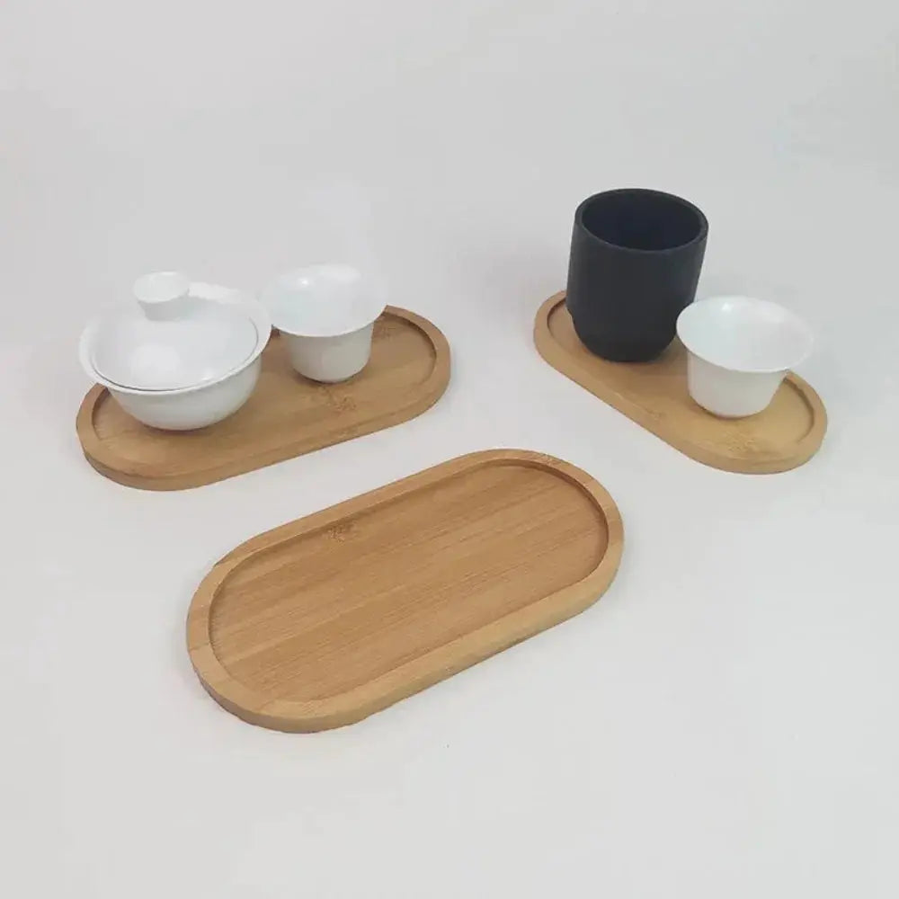 Serving Tray - Natural Wooden Oval by House Of Avana