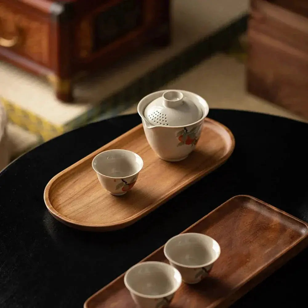 Serving Tray - Natural Wooden Oval by House Of Avana