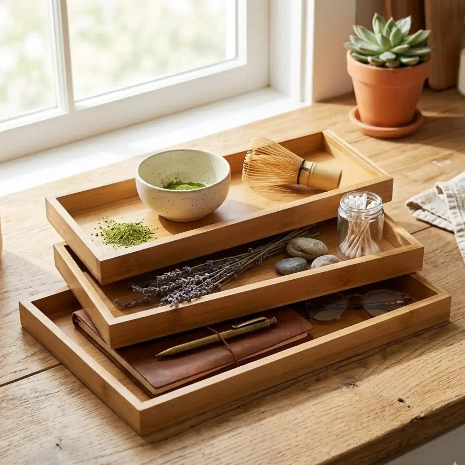 Serving Tray - Organizer White Bathroom by House Of Avana