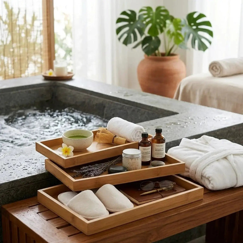 Serving Tray - Organizer White Bathroom by House Of Avana
