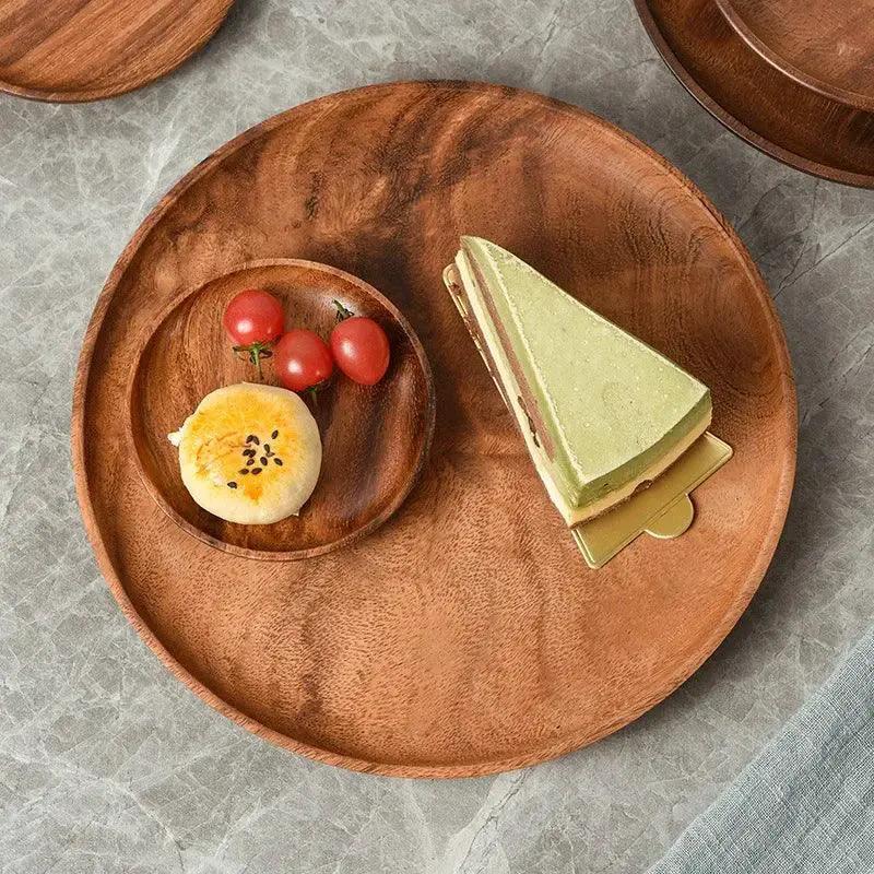 Serving Tray - Wooden Acacia Round by House Of Avana