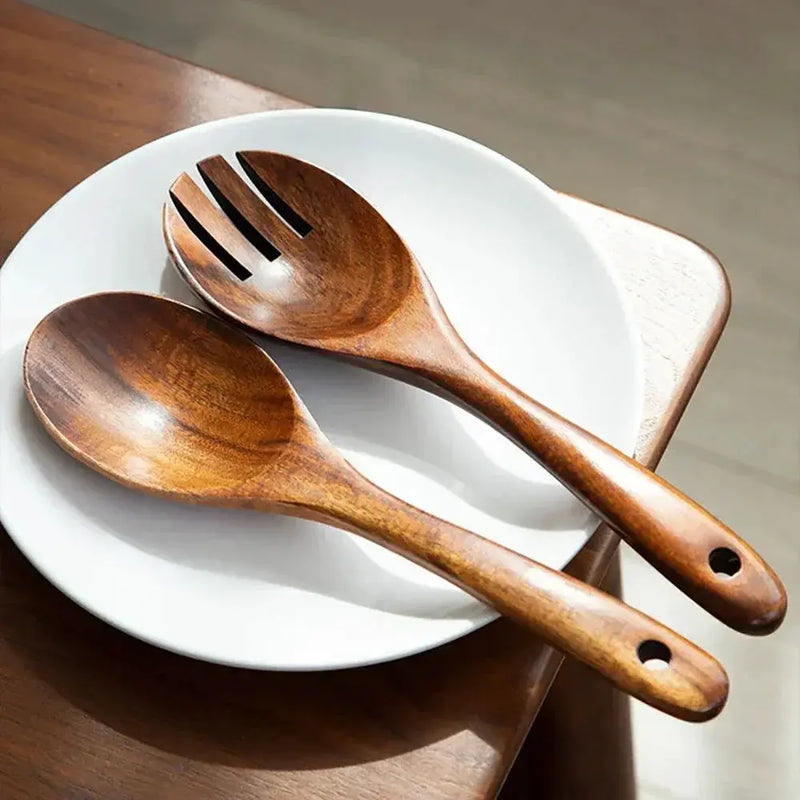 Serving Utensil - Japanese Style Wooden Set by House Of Avana